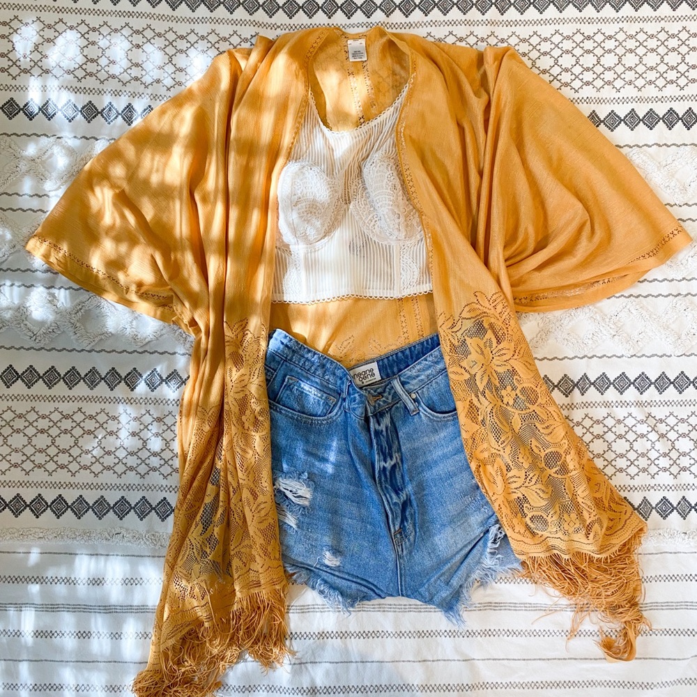 Golden Boho Kimono OS